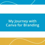 My Journey with Canva for Branding